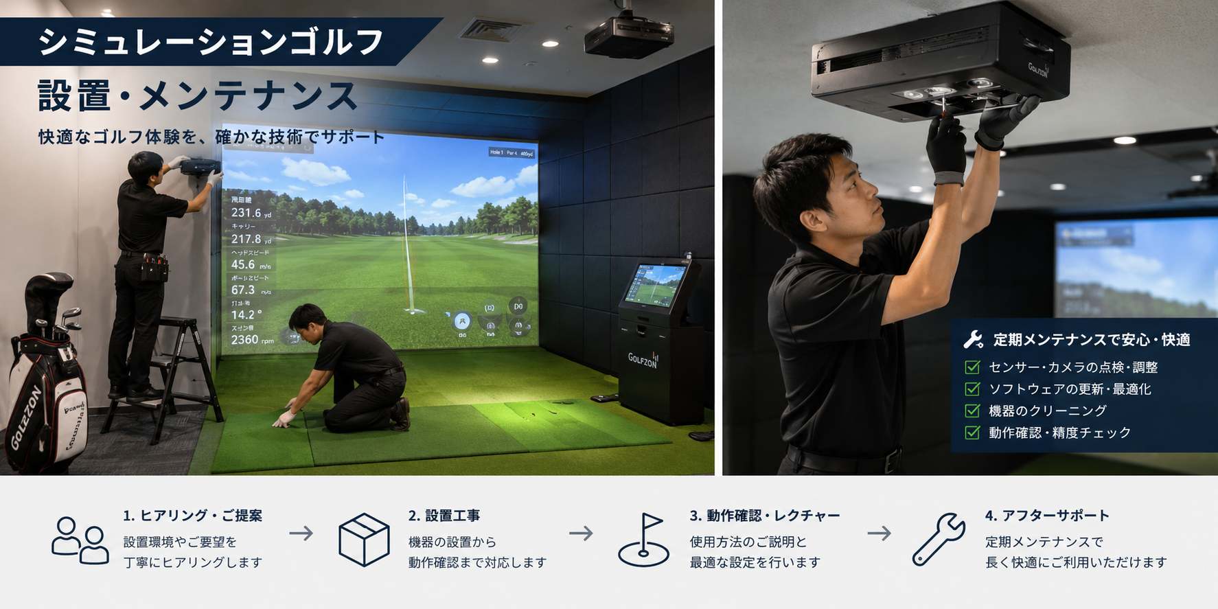 ゴルフシミュレーター保守