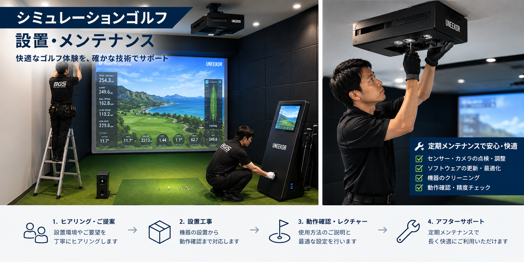 ゴルフシミュレーター保守